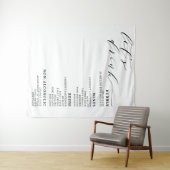 Laten we het zwarte Wit Wisbalkmenu Drinken Wandkleed (In Situ (horizontaal))