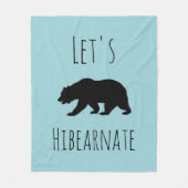Laten we Hibearnate Black Beer Silhouette en Micro Fleece Deken (Voorkant)