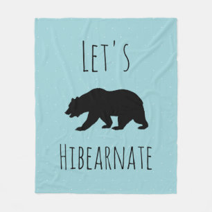 Laten we Hibearnate Black Beer Silhouette en Micro Fleece Deken