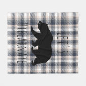 Laten we Hibearnate White Beer en Grey Cream Play  Fleece Deken (Voorkant (Horizontaal))