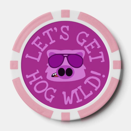 Laten we Hog Wild halen Pokerchips (Voorkant)