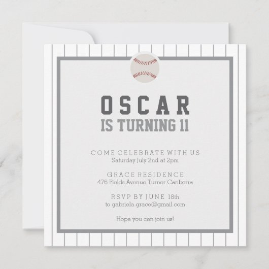 Laten we honkbal verjaardagsfeestje spelen kaart (Voorkant)