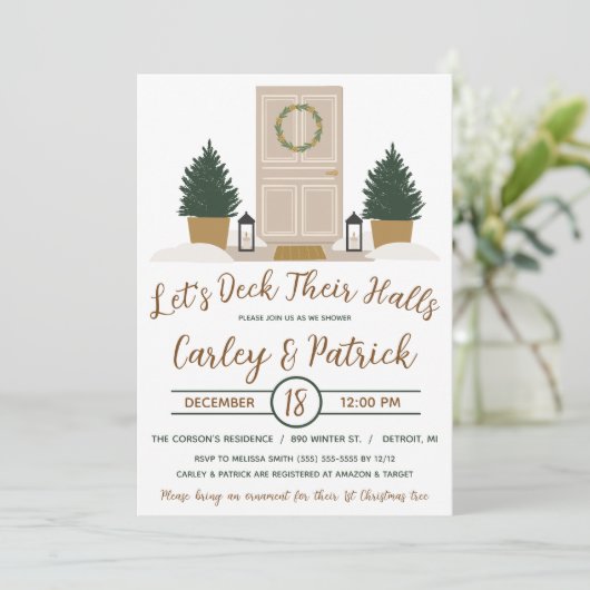 Laten we hun hallen dekken, vakantie Vrijgezellenf Kaart (Staand voorkant)