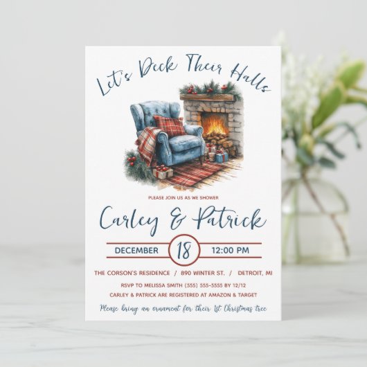 Laten we hun hallen dekken, vakantie Vrijgezellenf Kaart (Staand voorkant)