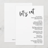 Laten we huwelijksmenu's eten menu (Voorkant / Achterkant)