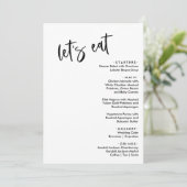 Laten we huwelijksmenu's eten menu (Staand voorkant)