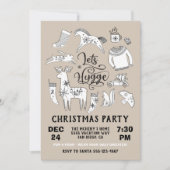 Laten we Hygge Cozy Winter Kerstparty Kaart (Voorkant)