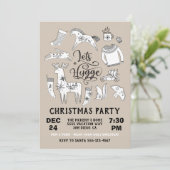 Laten we Hygge Cozy Winter Kerstparty Kaart (Staand voorkant)