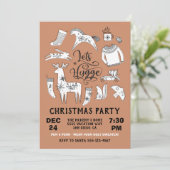 Laten we Hygge Cozy Winter Kerstparty Kaart (Staand voorkant)