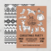 Laten we Hygge Cozy Winter Kerstparty Kaart (Voorkant / Achterkant)