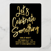 Laten we iets vieren in folie uitnodiging (Voorkant)