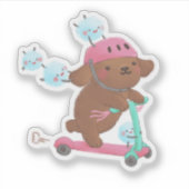 Laten we Illustratie Rollen Sticker (Voorkant)