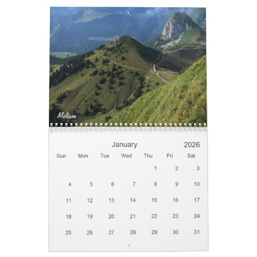 Laten we in 2021 rond Zwitserland reizen Kalender (Jan 2026)