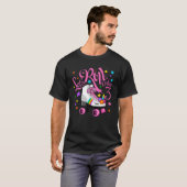 Laten we in 3Rd Birthday Unicorn Roller Schaats ro T-shirt (Voorkant volledig)