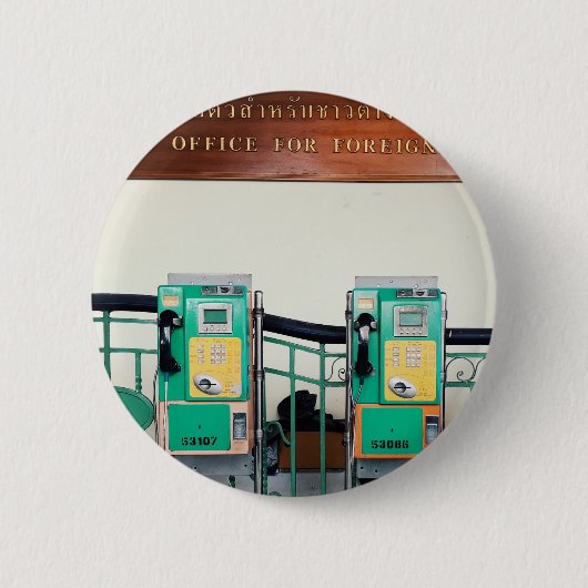 "Laten we in aanraking blijven" Ronde Button 5,7 Cm (Voorkant)