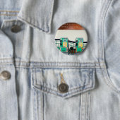 "Laten we in aanraking blijven" Ronde Button 5,7 Cm (In situ)