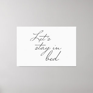 Laten we in Bed Modern Wall Art blijven citeren Ee Canvas Afdruk