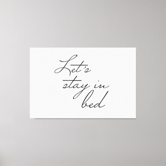 Laten we in Bed Modern Wall Art blijven citeren Ee Canvas Afdruk (Voorkant)
