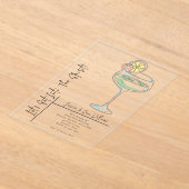 "Laten we in de geest gaan" Kerstfeest Acryl Uitnodigingen (Laagn)