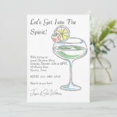 "Laten we in de geest gaan" Kerstfeest Kaart (Staand voorkant)