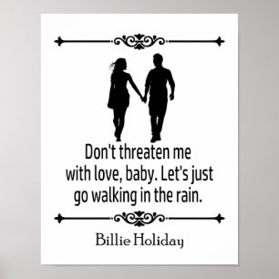 Laten we in de regen lopen poster