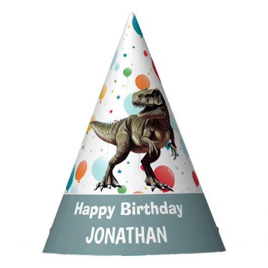 Laten we in een dino-mijt brullen feesthoedjes (Voorkant)