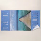 Laten we in het Blauw duiken (aanpasbaar) Strandlaken (Voorkant)