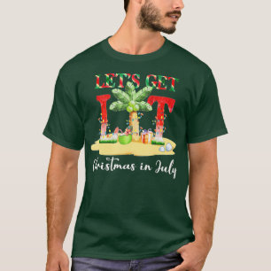 Laten we in juli voor mannen Kinder kerst krijgen T-shirt
