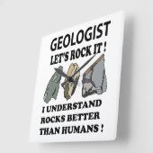 Laten we IT geoloog rocken Vierkante Klok (Hoek)