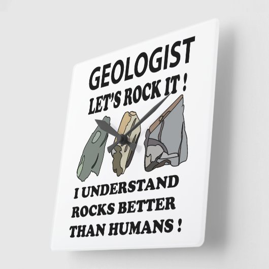 Laten we IT geoloog rocken Vierkante Klok (Hoek)