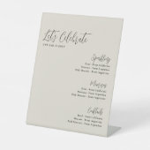 Laten we Ivory Vrijgezellenfeest Bar vieren Reclamebord Met Voetstuk (Voorkant)