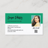 Laten we Jade Green QR-codefoto aansluiten Visitekaartje (Voorkant)