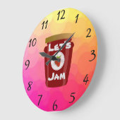 Laten we Jam Wall Clock Grote Klok (Hoek)