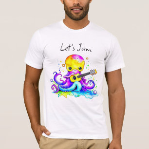 Laten we jammen   Octopus die Akoestische Gitaar s T-shirt