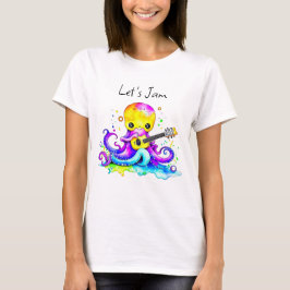 Laten we jammen | Octopus die Akoestische Gitaar s T-shirt
