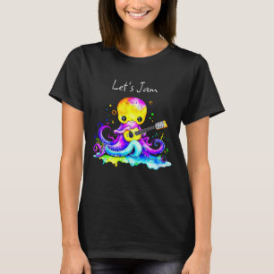 Laten we jammen   Octopus die Akoestische Gitaar s T-shirt