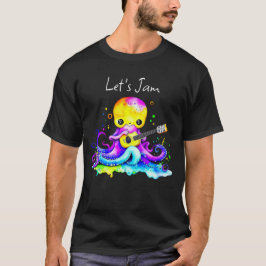 Laten we jammen | Octopus die Akoestische Gitaar s T-shirt