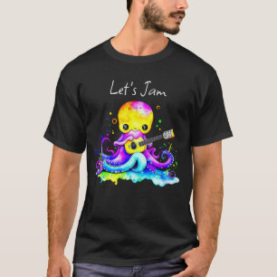 Laten we jammen Octopus die Akoestische Gitaar s T-shirt