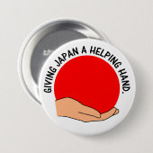 Laten we Japan een helpende hand geven Ronde Button 7,6 Cm (Voorkant /achterkant)
