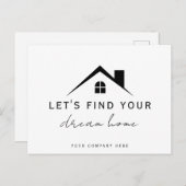 Laten we je Dream Home Realty Briefkaart vinden (Voorkant / Achterkant)