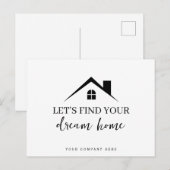 Laten we je droomhuis vinden briefkaart (Voorkant / Achterkant)