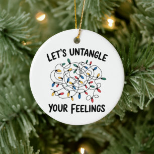 Laten we je gevoelens ontwarren Schoolbegeleider  Keramisch Ornament