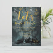 Laten we Jingle & Mingle Holiday Party Kaart (Staand voorkant)