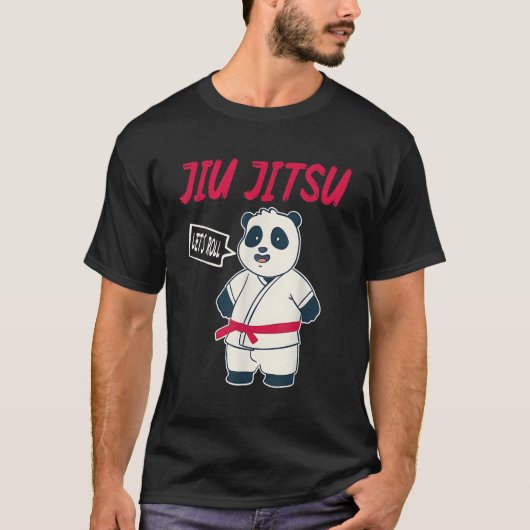 Laten we Jiu Jitsu Panda rollen T-shirt (Voorkant)