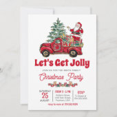 Laten we Jolly Christmas Party uitnodigen Kaart (Voorkant)