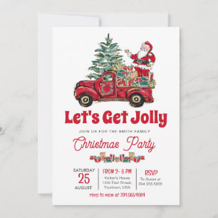 Laten we Jolly Christmas Party uitnodigen Kaart