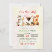 Laten we Jolly Cocktail Holiday Party krijgen Kaart (Voorkant)