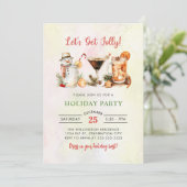 Laten we Jolly Cocktail Holiday Party krijgen Kaart (Staand voorkant)