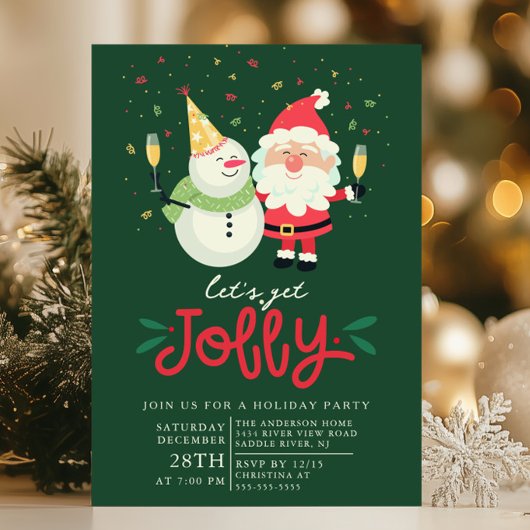 Laten we Jolly" Holiday Party krijgen Kaart