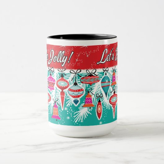 Laten we Jolly Retro Christmas Coffee Mok (Midden)